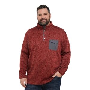 Outdoor by Roundtree & York Men's Knit Pullover Sweater Red/Black Size XL
